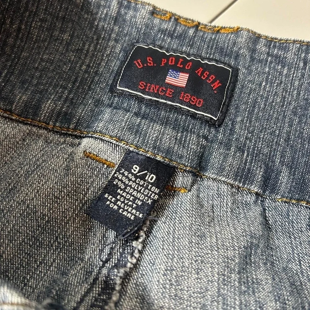 Y2K Polo Assn Mid Rise Flare Jeans Split Hem Womens 9/10
